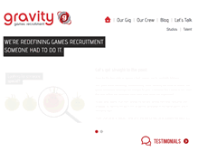 Tablet Screenshot of gravityrecruitment.com